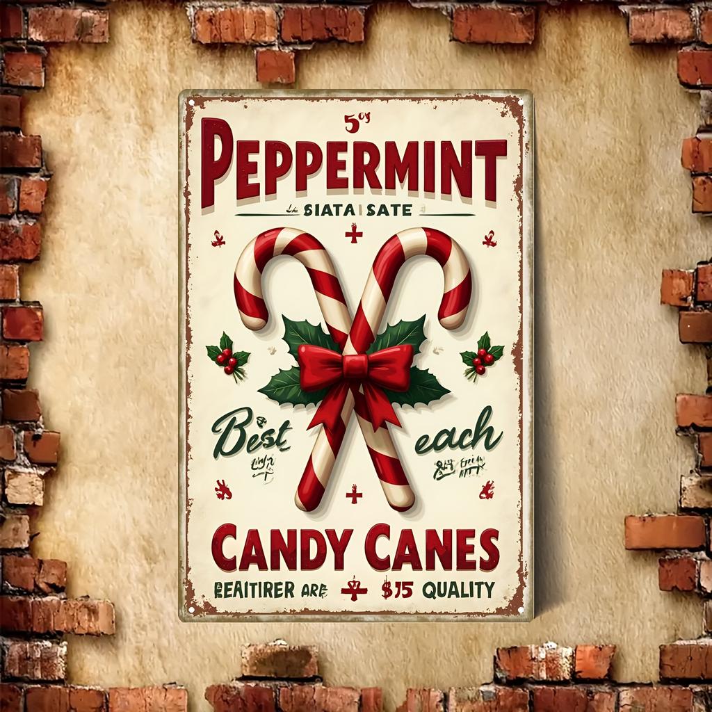 Vintage Iron Signs  Merry Christmas Tree Poster  Metal Plaque Bakery Candy Shop Home Wall Decor