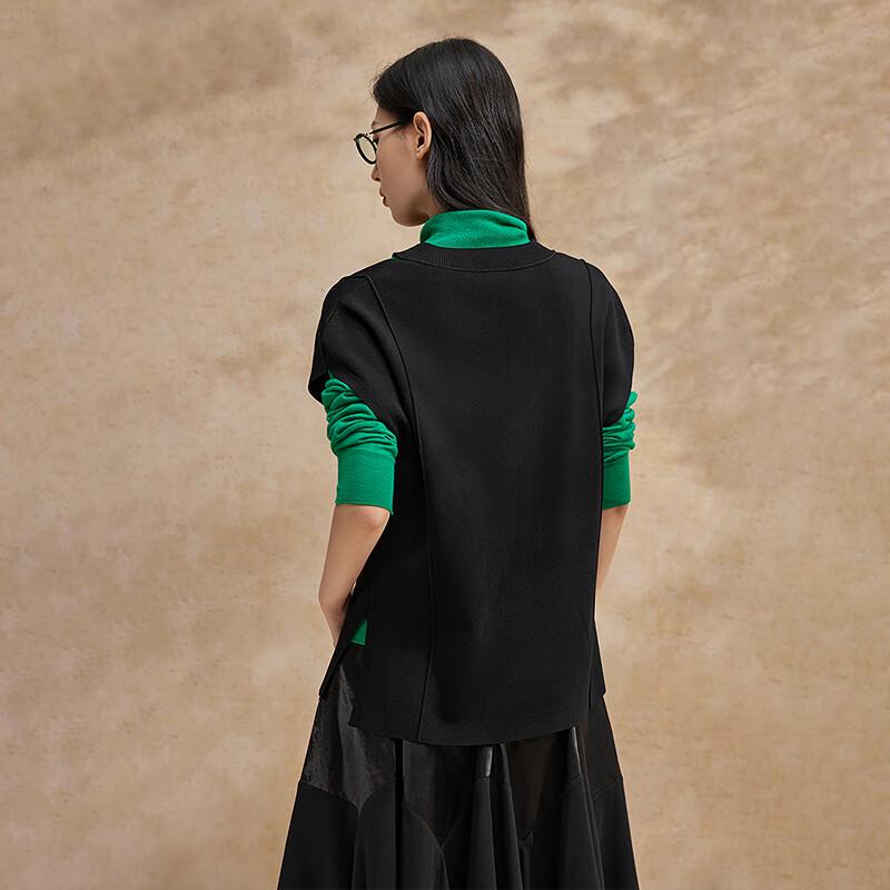 Broadcast Women's Black Knitted Layered Vest