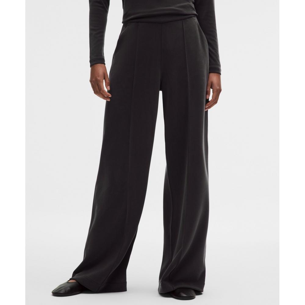 Lululemon Softstreme Pintuck High Rise Wide Leg Pant  Regular Black