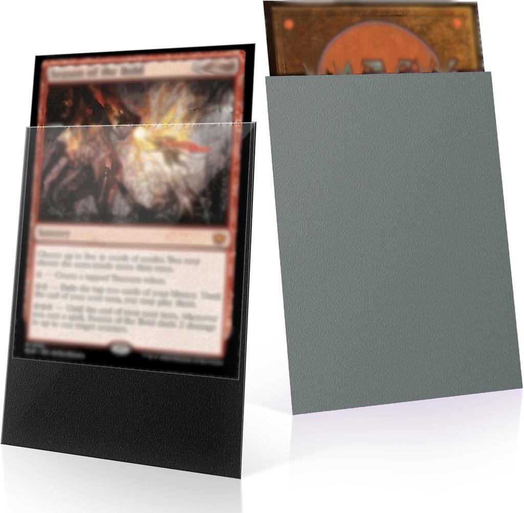 100 Pack Card Sleeves, Matte Dual Trading Card Sleeves with Opaque Back & Smooth Shuffle, Tear Resistant Card Protectors for TCG
