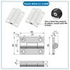 2pcs Hinges DIY Damped Rotary Shaft Adjustable Torque Hinge with Any Stop Positioning for Cabinets Electrical Panels Furniture