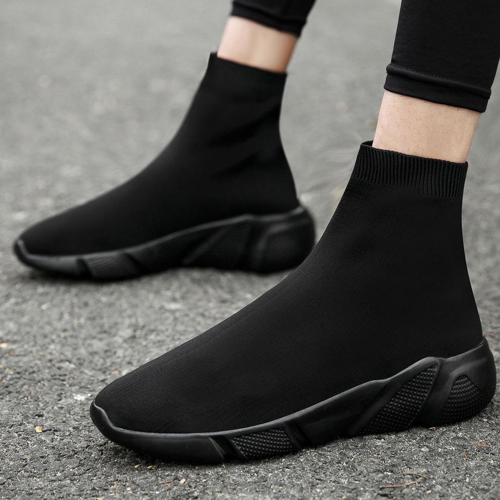 Spring and Autumn men's and women's socks shoes high-top single shoes flow sports leisure lazy shoes