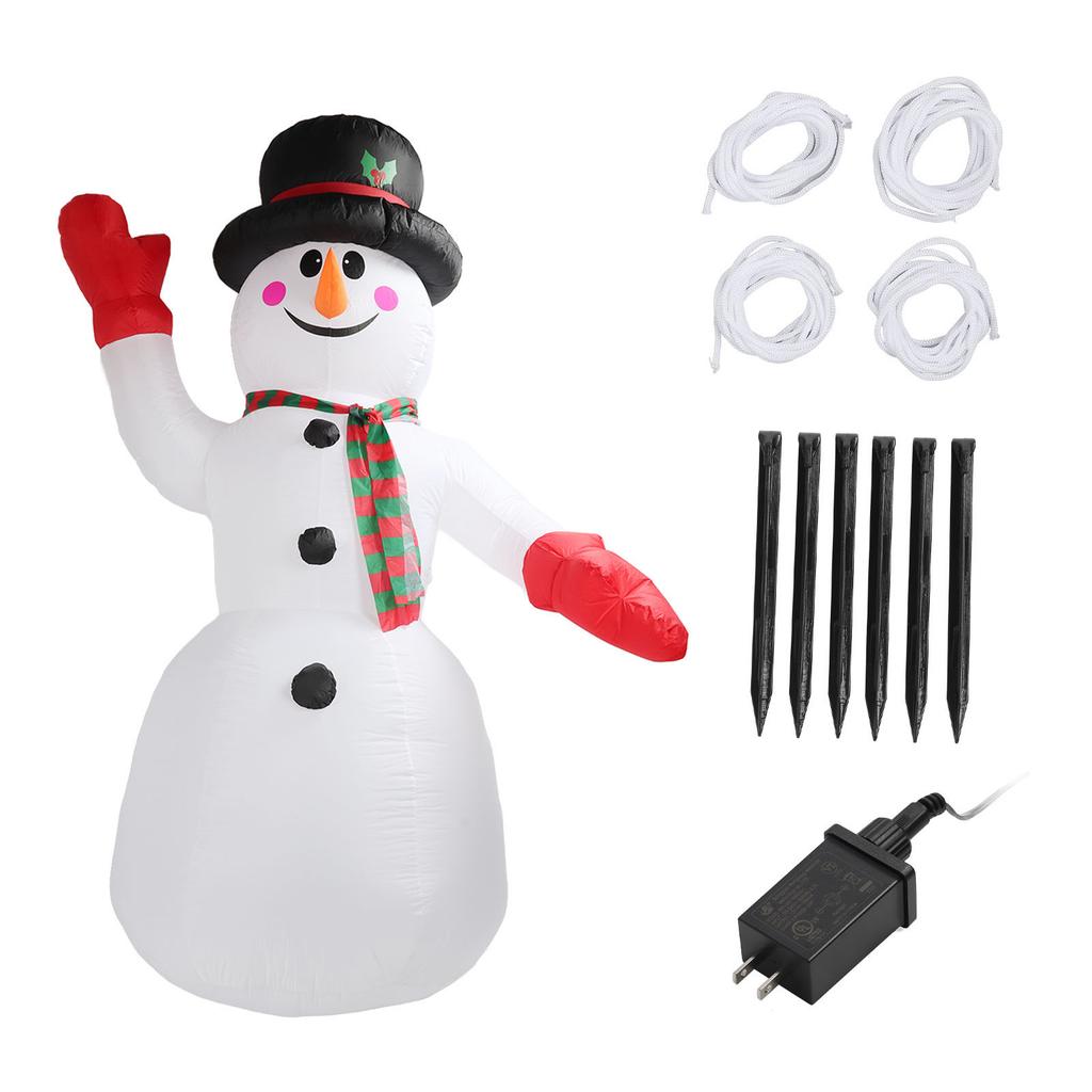 8FT Tall Christmas Inflatable Snowman Christmas Inflatables Outdoor Decorations Courtyard Yard