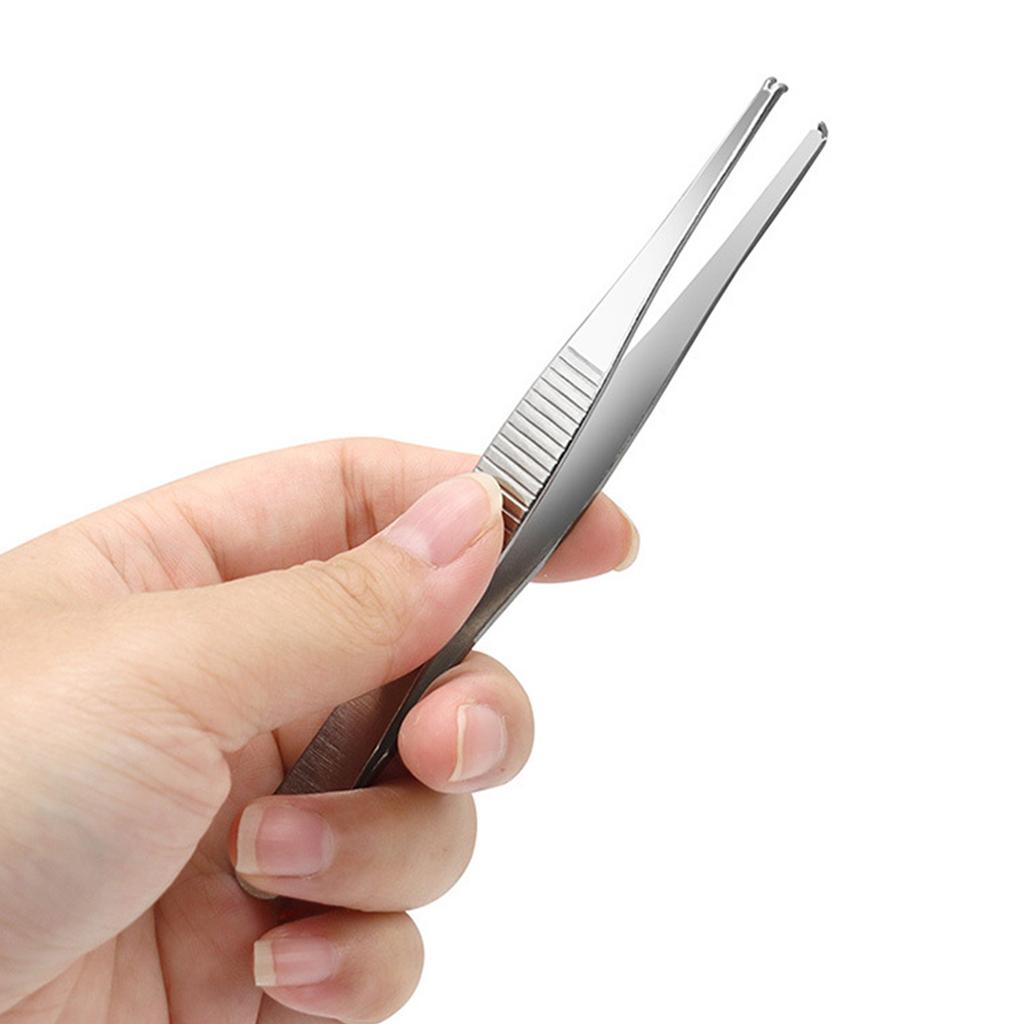 Tissue Thumb Forceps Tweezer Straight Stainless Steel Tweezer Lightweight Tweezer Easy Operation for Industrial Home
