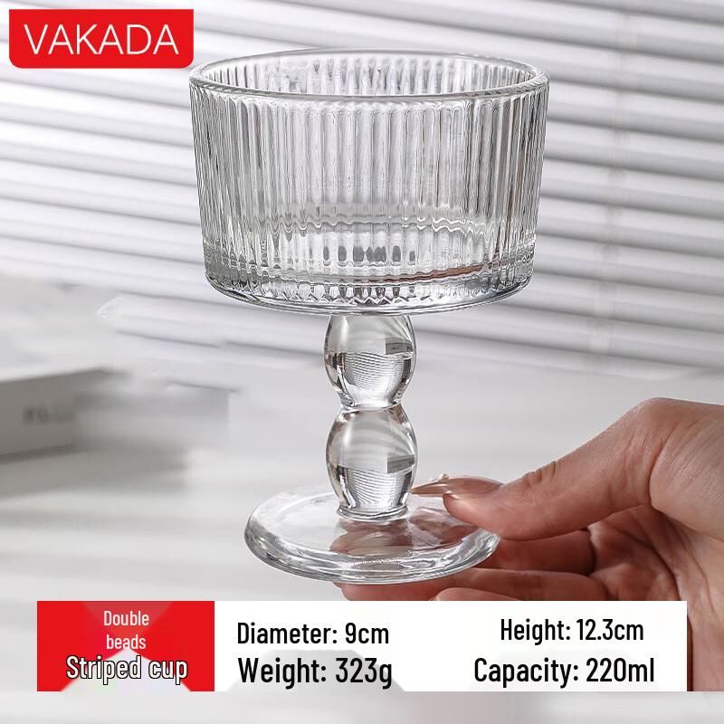 VAKADA Tall Glass Dessert & Cocktail Cup