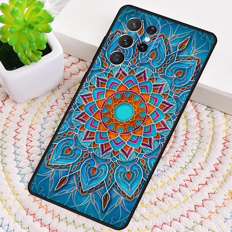 Indian Pattern Mandala Silicone Phone Case For Samsung Galaxy note 10 pro S26 S25 S24 S23 S22 S21 Plus S25Ultra Capa Cover