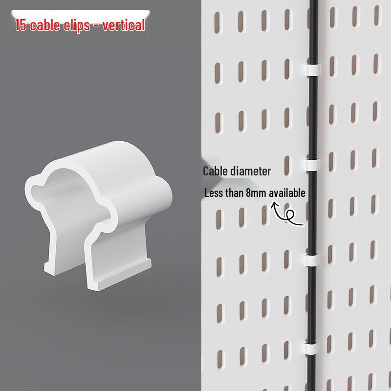 Wall-Mounted Pegboard Organizer with Accessories: Versatile Punch-Free Hanging System for Kitchens, Tool Rooms, and E-Sports Rooms.