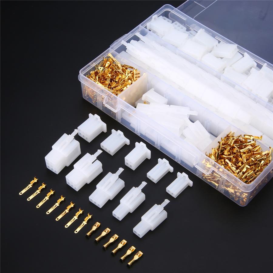 580Pcs Male Female Terminal + 2/3/4/6/9 Pin Housing Connector for Car Motorcycle