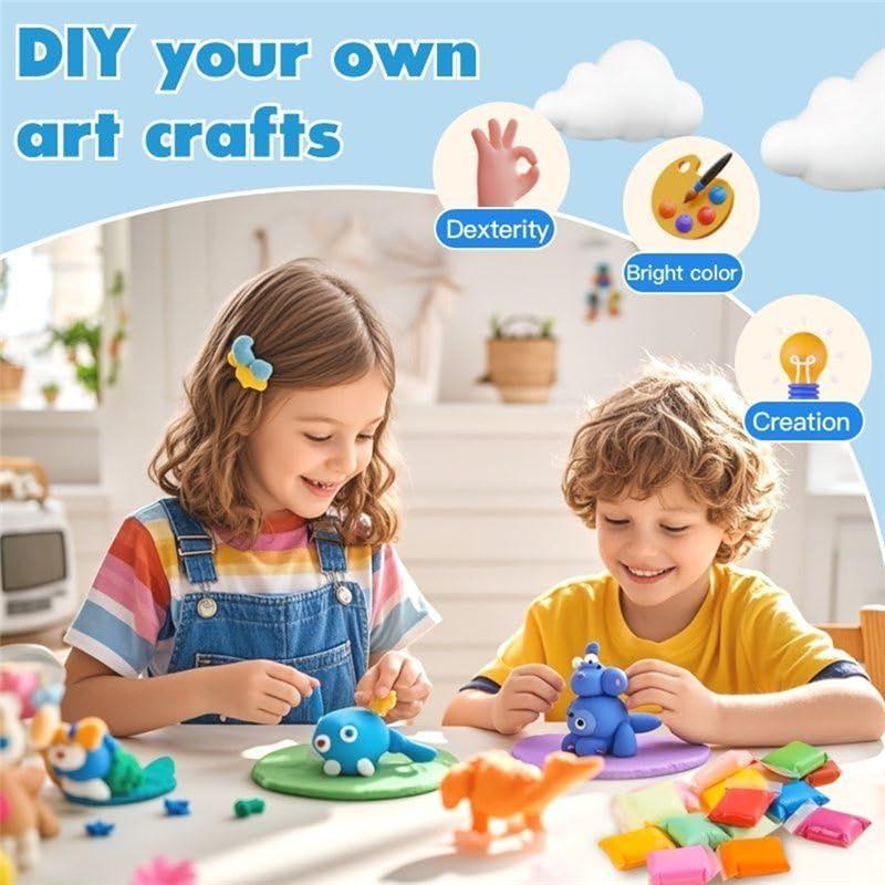 ABIY Ultra Light Magic Modeling Clay In 36 Colors, Air Dry DIY Clay With Tools For Kids, Children, Crafts, Art