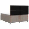 Box Spring Bed with Mattress Taupe 200 X 200 Cm Fabric