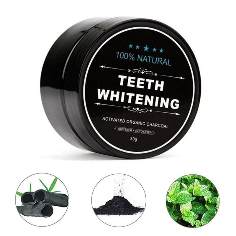 Activated Coconut & Bamboo Charcoal Whitening Tooth Powder