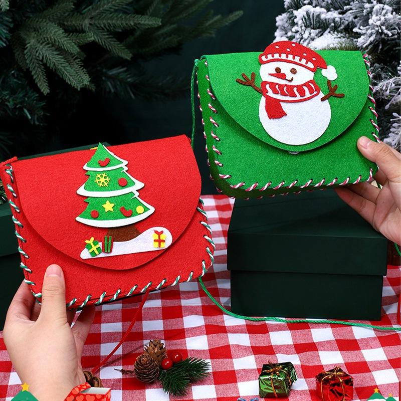Christmas Bags Diy Handmade Bag Christmas Gift for Guests Candy Bags Santa Sacks Christmas Supplies Suministros Navideños