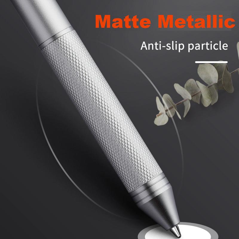 4 In 1 Multicolor Metal Ballpoint Pens 3 Colors Ball Pen 1 Mechanical Pencil For School Office Writing Supplies Stationery