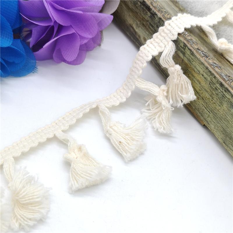 

2 ярда Кружевная отделка Швейная лента Кисточная бахрома Хлопок Этническое Латинское платье Сценический наряд Занавеска Декоративная Сделай сам