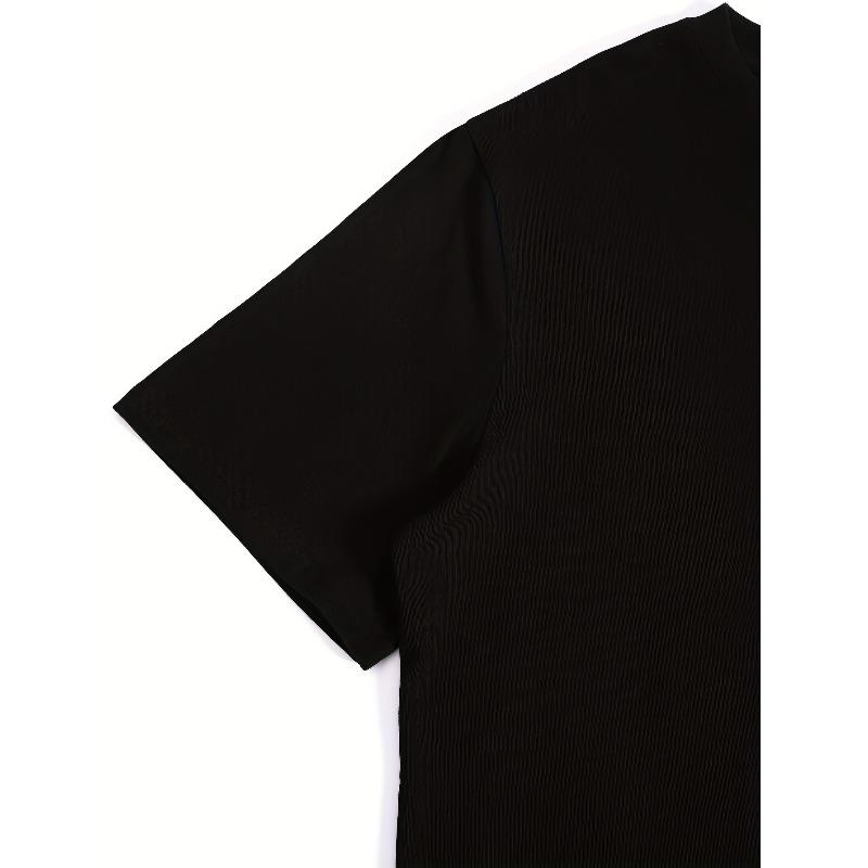 European Sizes T Shirt Faith Letter Applique Mens T Shirt Crew Neck Summer Casual