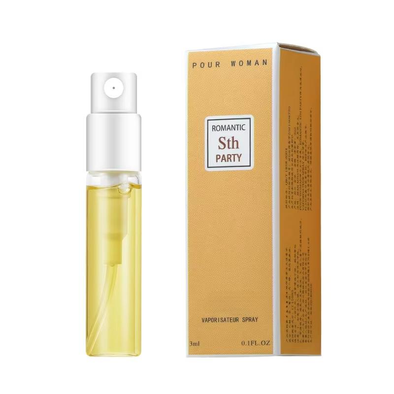 

3 мл феромон духи туалетная вода для женщин мужчин распылитель художественная печатная упаковка женский образец стойкие духи Golden time