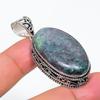 Natural Ruby Fuchsite Gemstone Handmade 925 Steling Silver Jewelry Pendant 2.09" I8R05