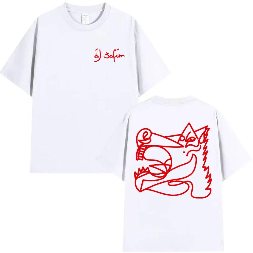 Rapper Al Safir Tour Graphics Short Sleeve Tshrit Mens Harajuku Oversized Tide Tshirts Casual Style Y2K T Shirt Unisex Teenagers