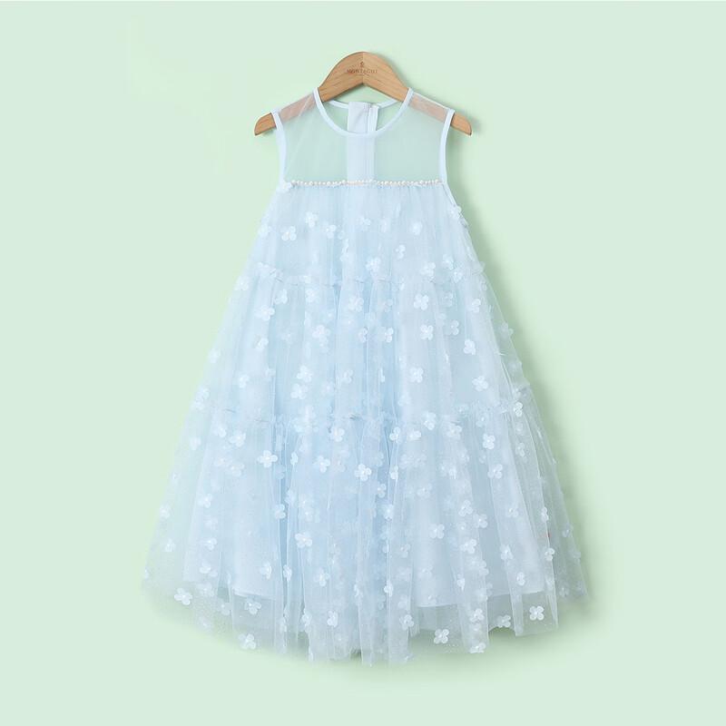 

Girls Summer Sweet 3D Floral A-line Dress 130
