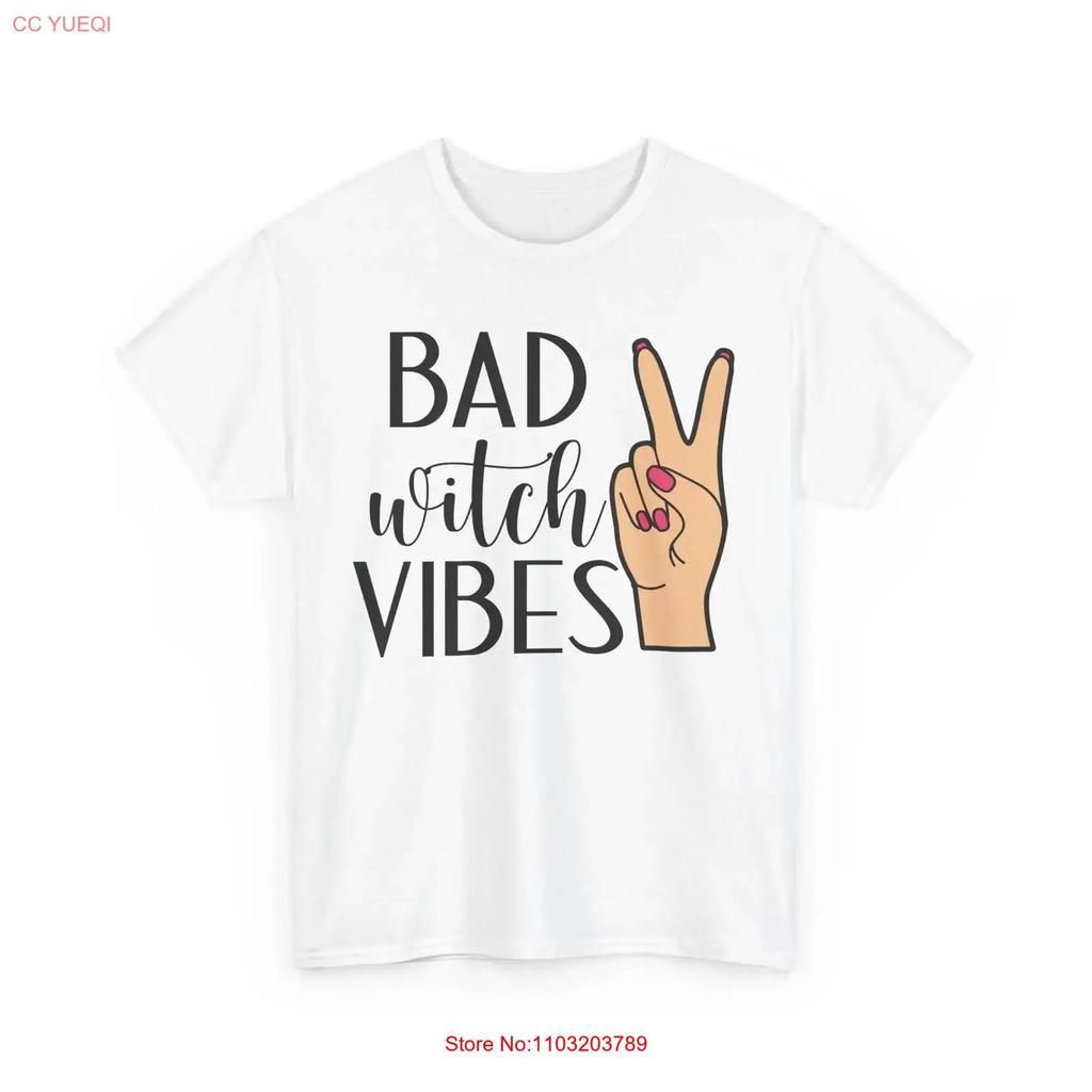 Witchcraft Inspired T Shirt Trendy Stylish Witch Bad Vibes Tee Vintage Top For Everyday Wear Casual Versatile Breathable