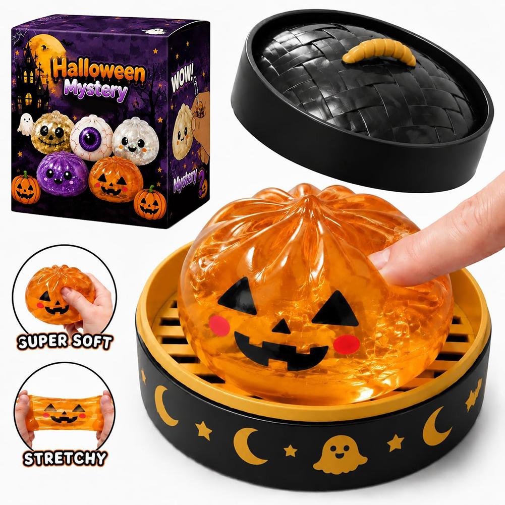 Halloween Cute Fun Spookys Steamers-Dumpling Squeeze Toy Squishies Mysterys Box Spooky Slow-Rising Squeeze Stress Balls