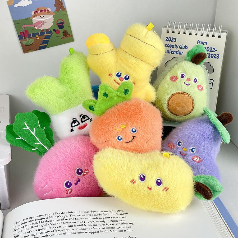 Keychain Adorable Plush For Girls Featuring Cute Fruit And Vegetable Designs In Colors Various