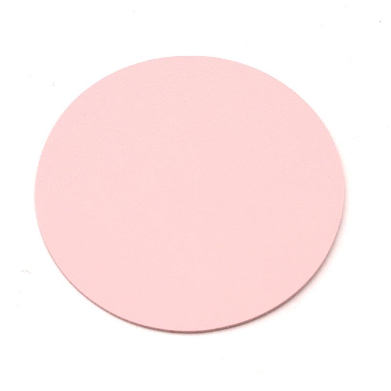 Simple Heat Insulation High Temperature Anti-perm PU Mat Dining Table Cup Pad Round Table Coaster For Glasses Geometric Coasters