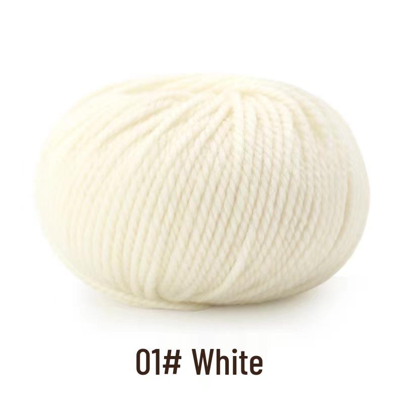 Yak Down 3-Strand Wool Yarn for Hand-Knitted Medium-Thick Sweaters, Cardigans, Scarves, and Hats