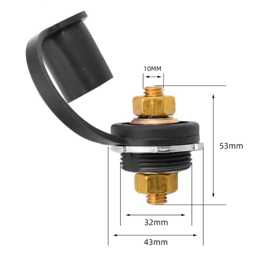 3/8in Battery Terminal Connector 250A Brass Stud Terminals Heavy Duty Battery Charger Post  RV