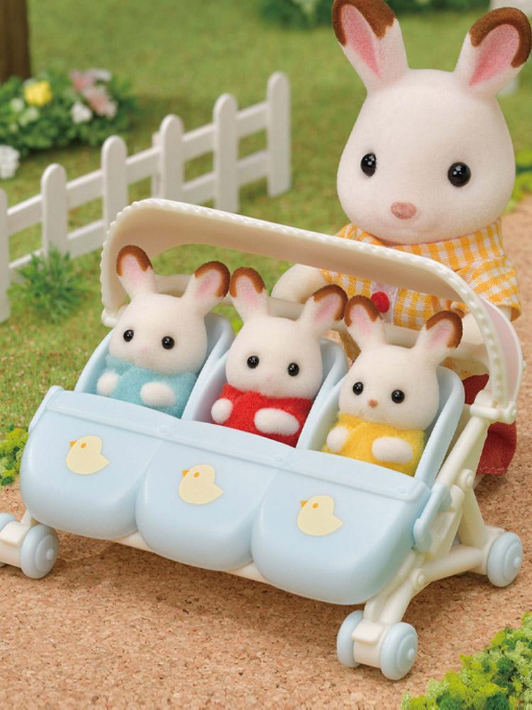 Sylvanian Families 5533 Triplets Baby Stroller