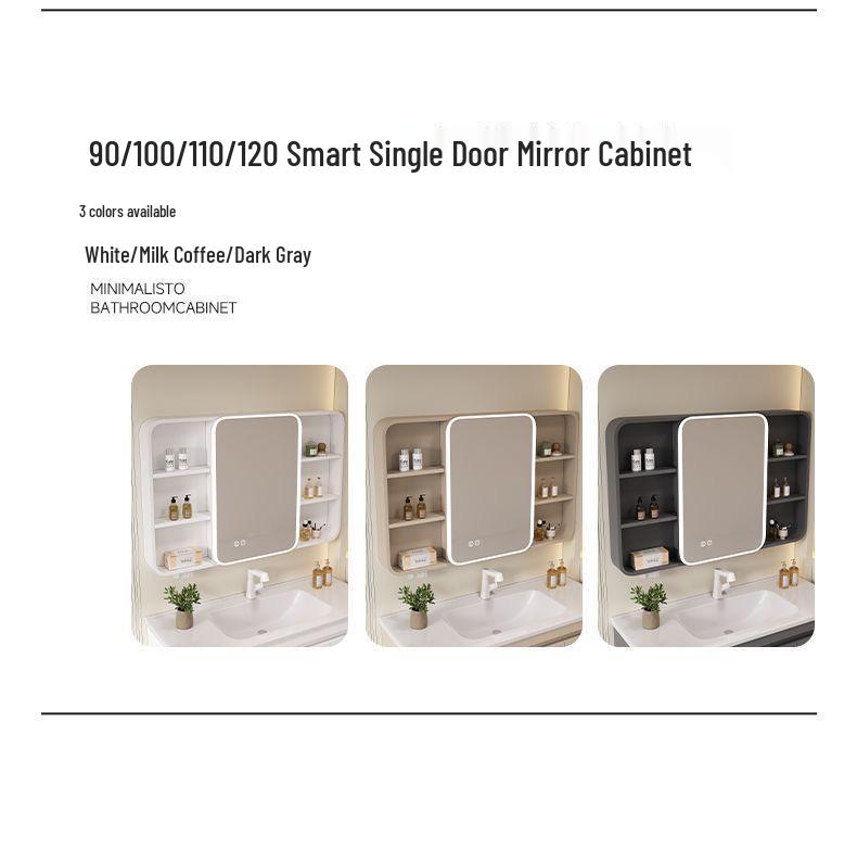 Smart Wall-Mounted Space Aluminum Bathroom Mirror