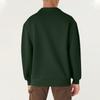 Men's Casual Long-Sleeved Collared Quarter-Zip Sweatshirt