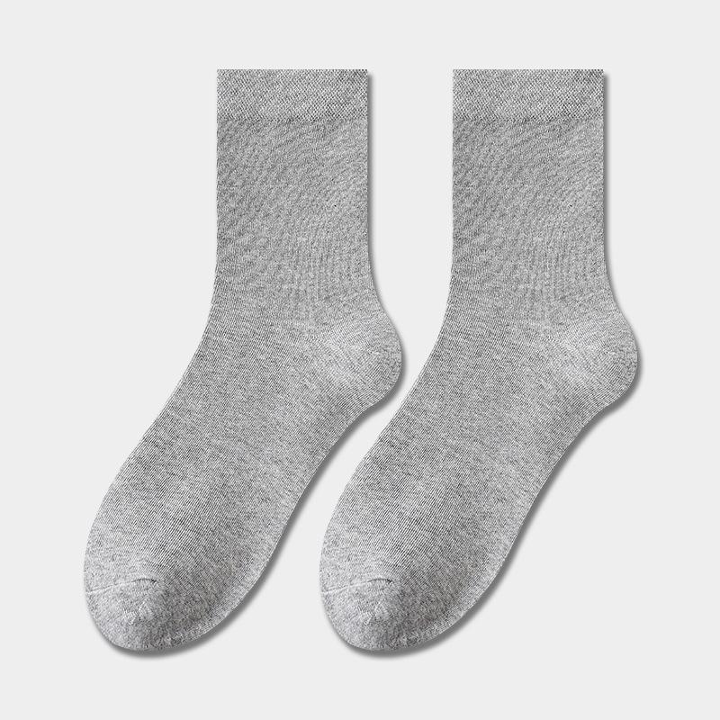 Odor-Resistant Cotton Disposable Socks: Unisex, Black/White/Gray, Sweat-Absorbent, No-Wash, Summer Thin Style.