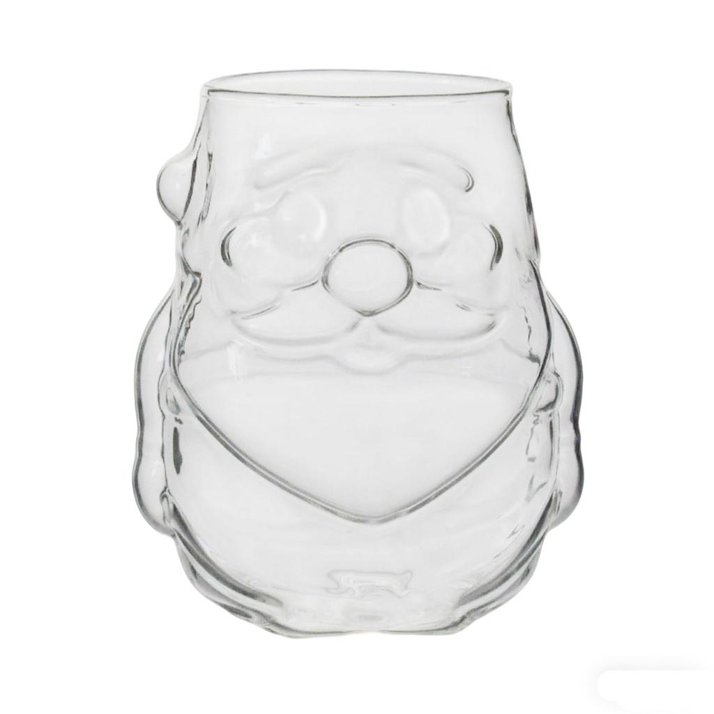 Creative Santa Claus Glassware Transparent Milk Coffee Cup Heat-resistant Multifunction Water Cup Christams Party Gift