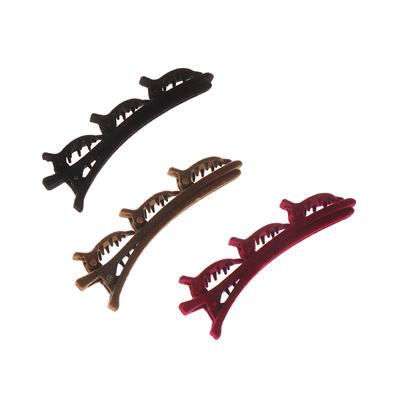 Beflockte Pony Haar Clip Kopfbedeckungen Frauen süße Haarspangen Hairgrip geflochtene Haarnadeln Haar-Accessoires