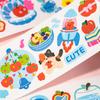 Ins Korean Cute Apple Fairy Tale Decoration Adhesive Tape Handbook DIY Scrapbooking Journal Collage Material Stickers Roll Gift