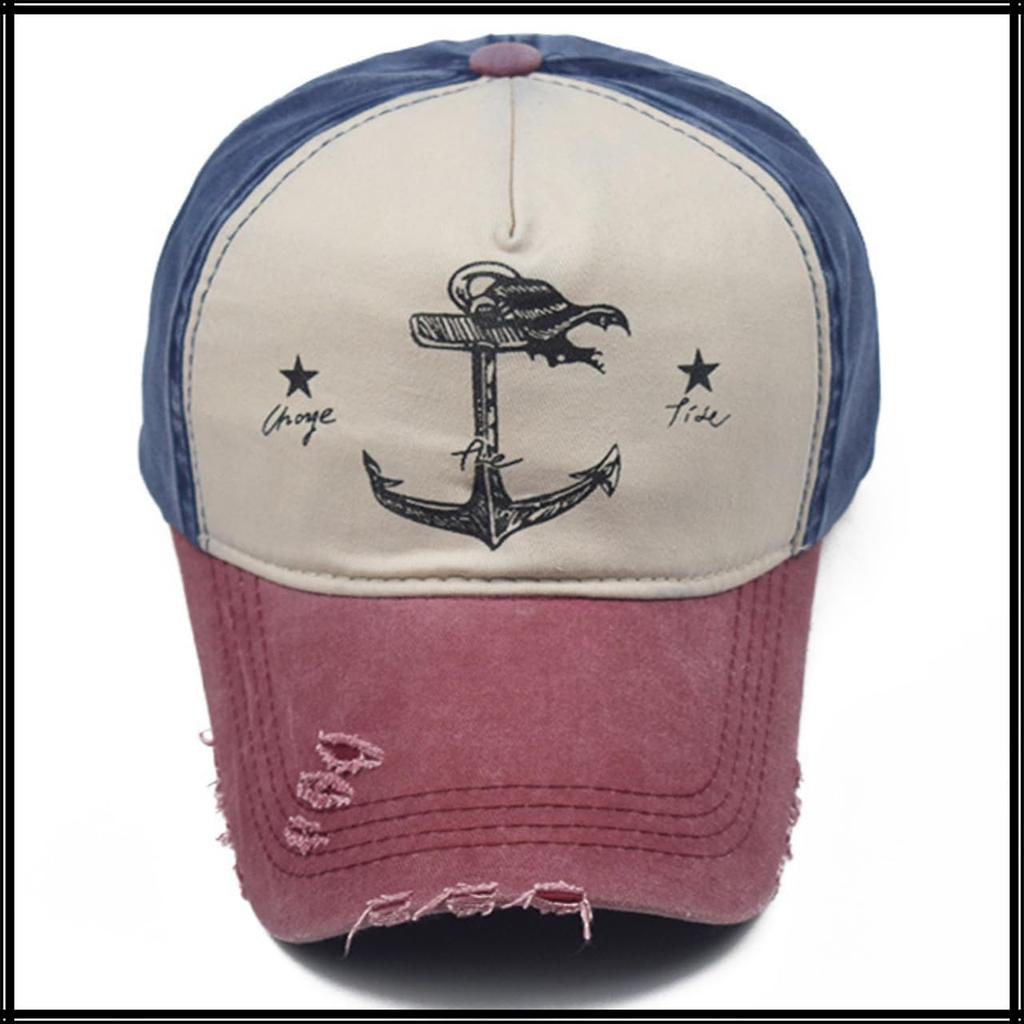 Baseball CZA443 [White Fang] Hat, Cap, Cap, Embroidered, Breathable, Sports, Adjustable, Outdoor, Stylish, Men's, Women's, (Navy)