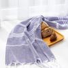 European Style Cotton Kitchen Towel Set: Quick-drying, Striped Tea Towels, Rectangular Tablecloth with Tassels.