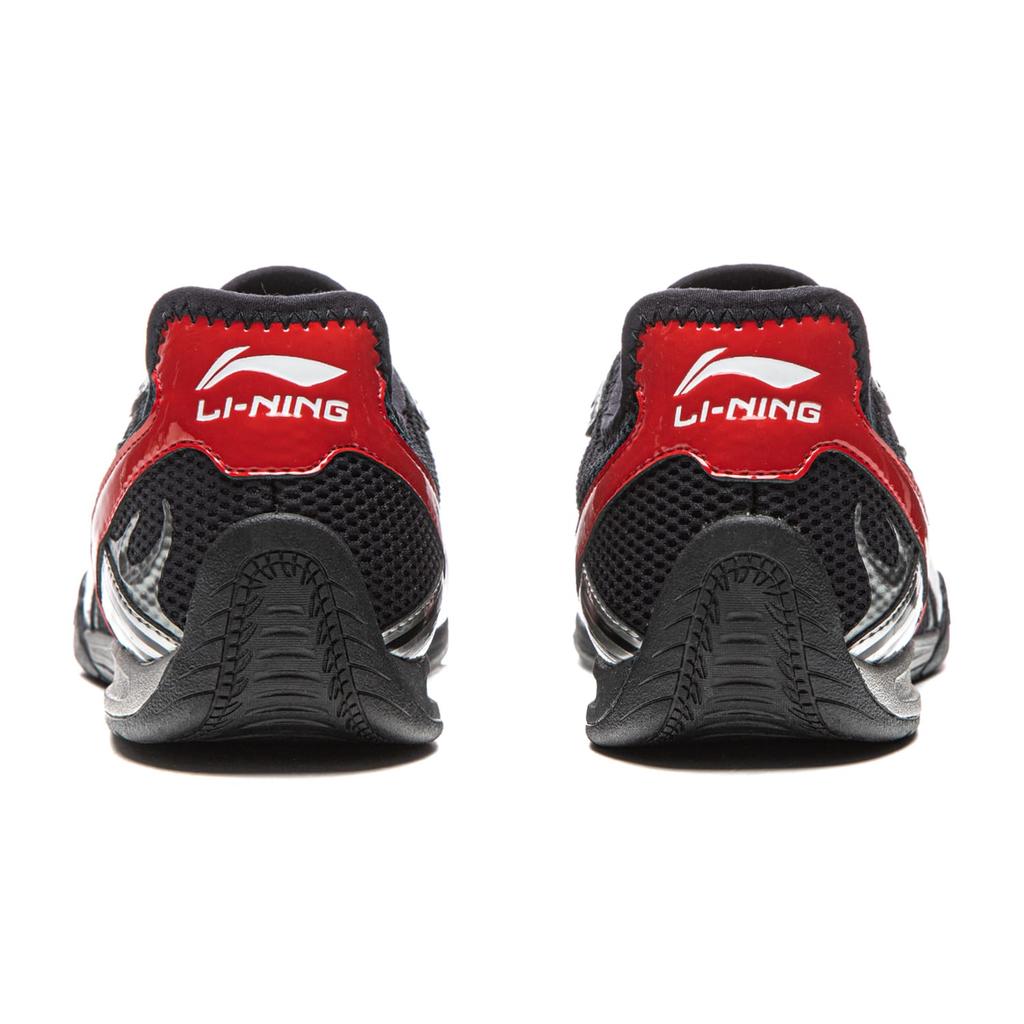 Li Ning Film Turbo V2 Slip Resistant, Abrasion Resistant, Lightweight Low Top Casual Shoes Men's Black Silver AGLW059-1