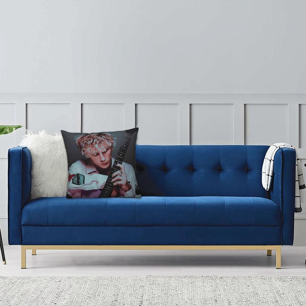 MGK Machine Gun Kelly Rapper Pillow Cover Novelty Pillow Case For Sofa Home Decorative Cushion Cover Square Pillowcases Gift
