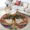 Tree of Life Pattern Round rug,Carpet Rug for Living Room Bedroom Sofa Playroom Decor,Non-slip Floor Mat,Holiday Gifts and Birthday Gifts.