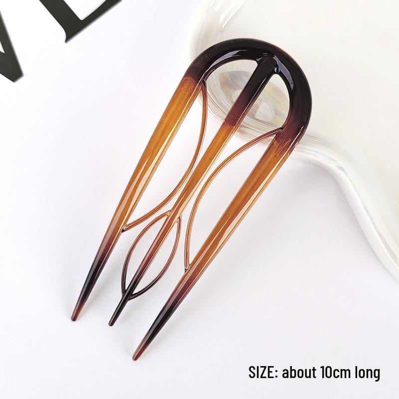 Elegant U-Shaped Hairpin for Women - Chinese Style Bun Clip 2025