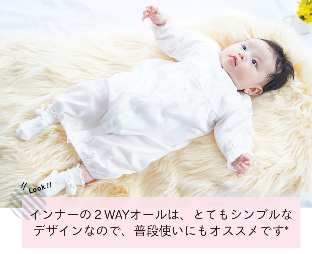 Fabricat în Japonia Palton Lung de Vară Brodat din Organza cu Pălărie pentru Rochiță de Botez 67702 [OP mini] Vizite,