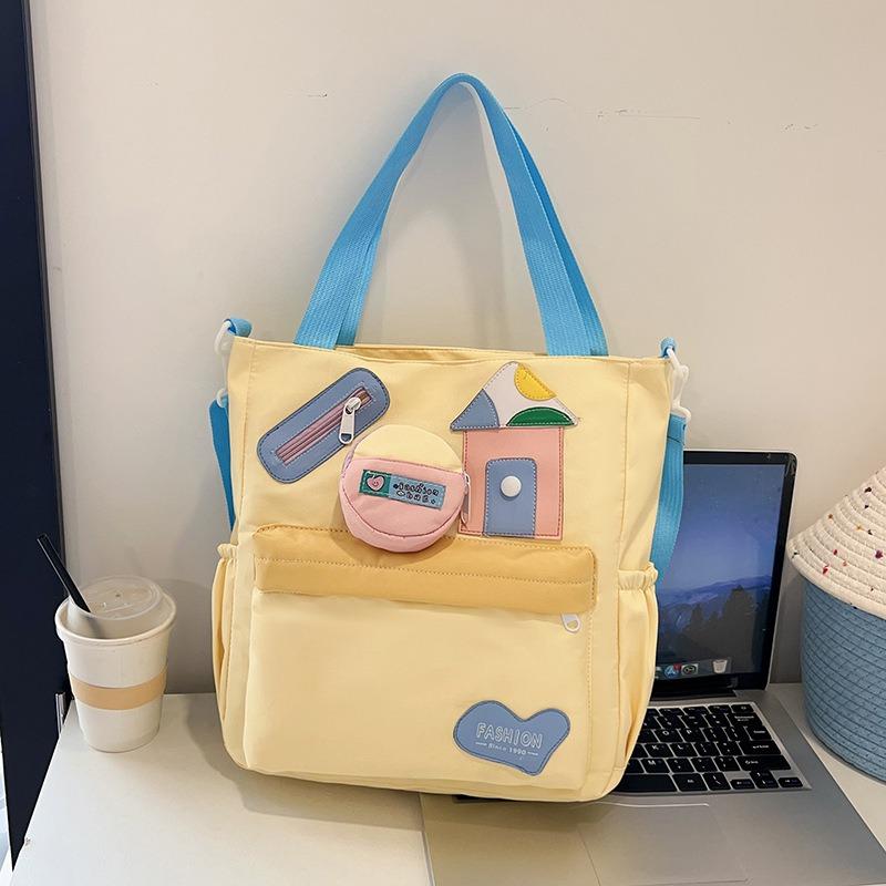 

Summer cute shoulder messenger bag cow pattern student handbag children s fun make-up bag large-capacity commuter bag