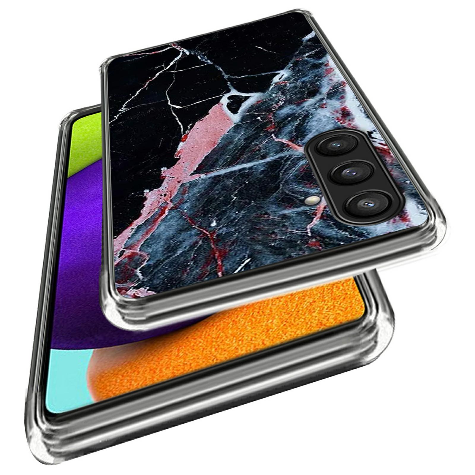 

For Samsung Galaxy A56 5G Case Pattern Printing TPU Phone Back Cover Black Marble