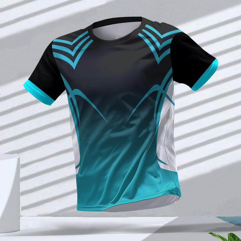 Summer Breathable Men's T Shirt Outdoor Run Fitness Sports Short Sleeve Tees Casual O-neck Oversized T-shirt Daily Top