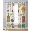 Kitchen Cooking Tools Sheer Drapes for Bedroom Living Room Decoration Window Curtain for Kitchen Curtain Panels