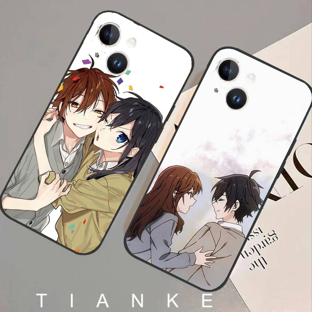 Japanese Classic Anime H-Horimiya Vintage Phone Case For IPhone 17 Air 16 15 14 13 Pro Max 11 12 Black Silicone Cover