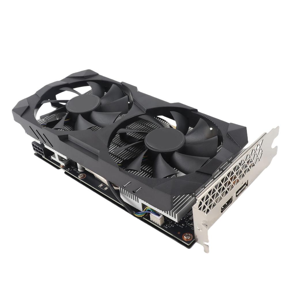 Computer Graphics Card 6GB GDDR6 192 Bit Gaming Video Card with Dual Cooling Fans Support 1080p 2K AAA Gaming