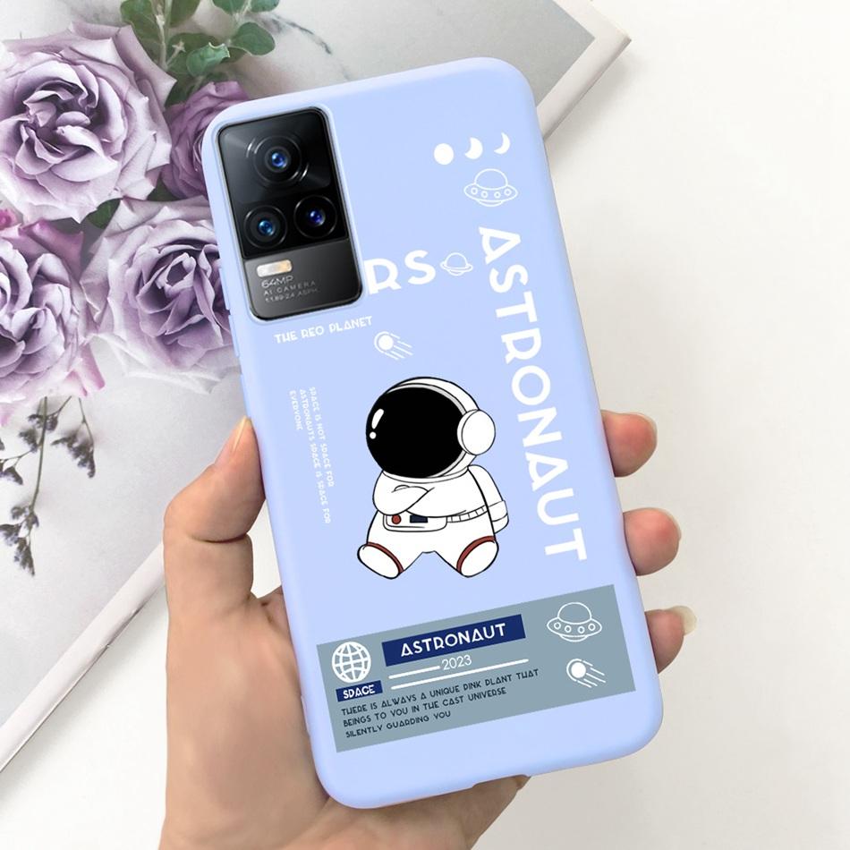 For Vivo V21e Case Vivo V21E 4G V 21E V2061 Lovely Cartoon Candy Color Soft Silicone TPU Phone Back Cover